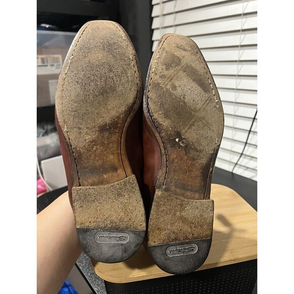 Santoni Made in Italy Brown Leather Shoes Size 9 - Picture 5 of 7